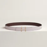 H Torsade belt buckle & Reversible leather strap 24 mm - Image 2